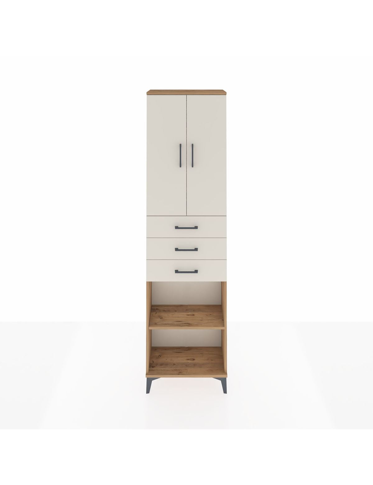 Arges Dolap 4 Raflı 3 Çekmeceli 2 Kapaklı 60x30x221 - S29M213V7A