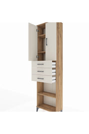 Arges Dolap 4 Raflı 3 Çekmeceli 2 Kapaklı 60x30x221 - S29M213V7A