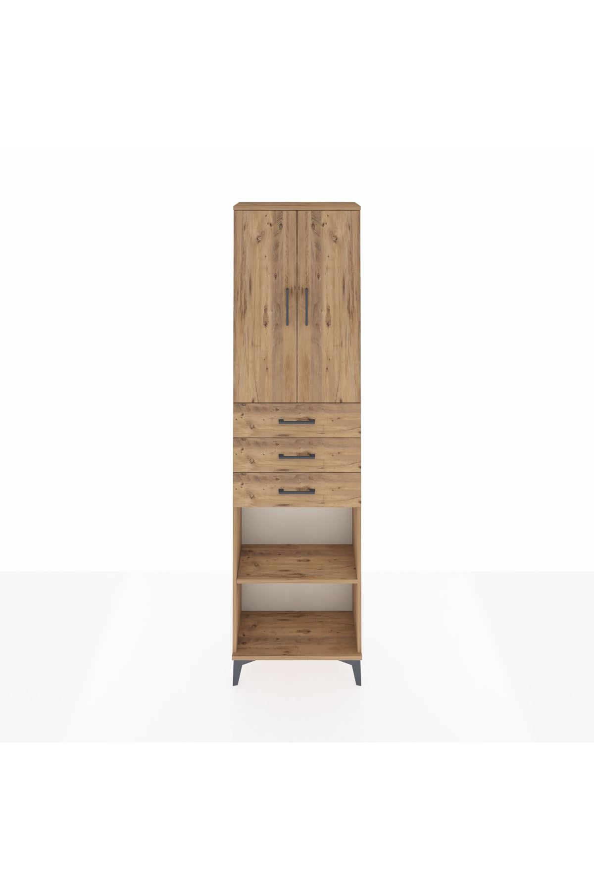 Arges Dolap 4 Raflı 3 Çekmeceli 2 Kapaklı 60x30x221 - S29M213V9A