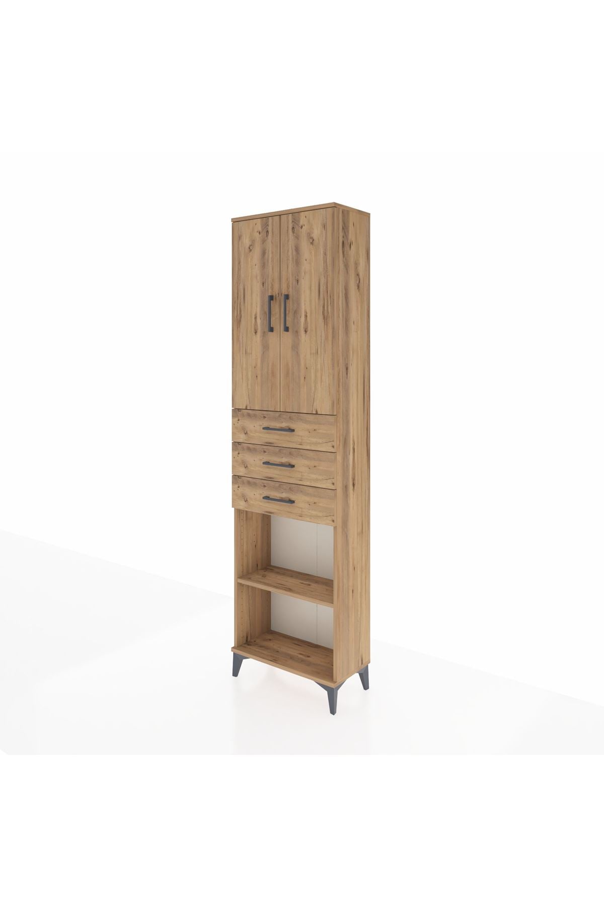 Arges Dolap 4 Raflı 3 Çekmeceli 2 Kapaklı 60x30x221 - S29M213V9A