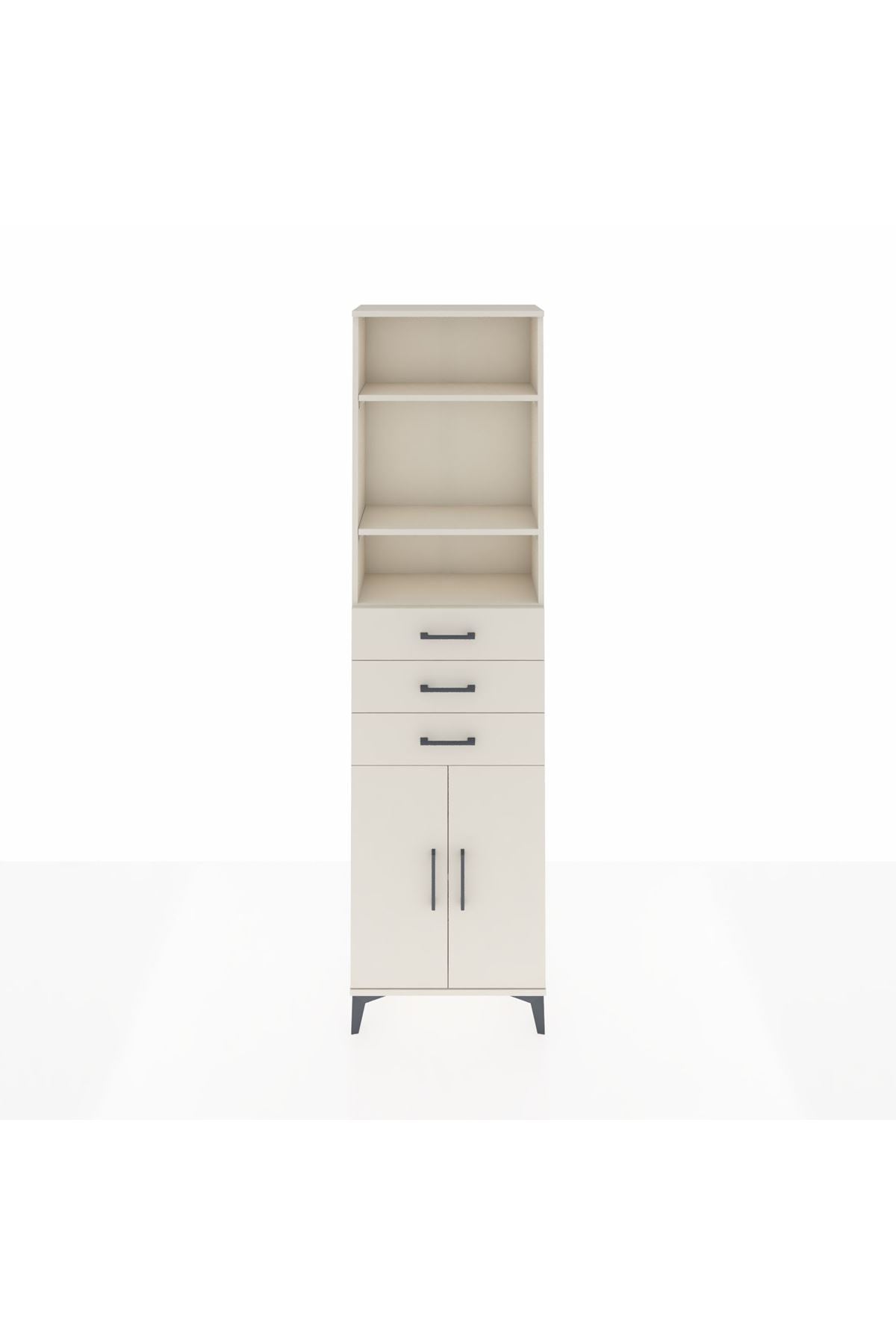 Arges Dolap 4 Raflı 3 Çekmeceli 2 Kapaklı 60x30x221 - S29M214V1A