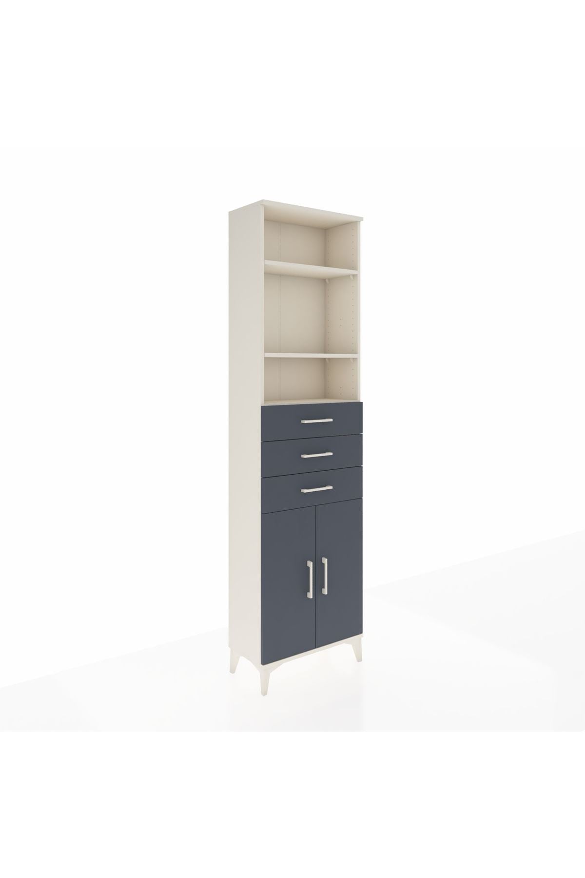 Arges Dolap 4 Raflı 3 Çekmeceli 2 Kapaklı 60x30x221 - S29M214V2A
