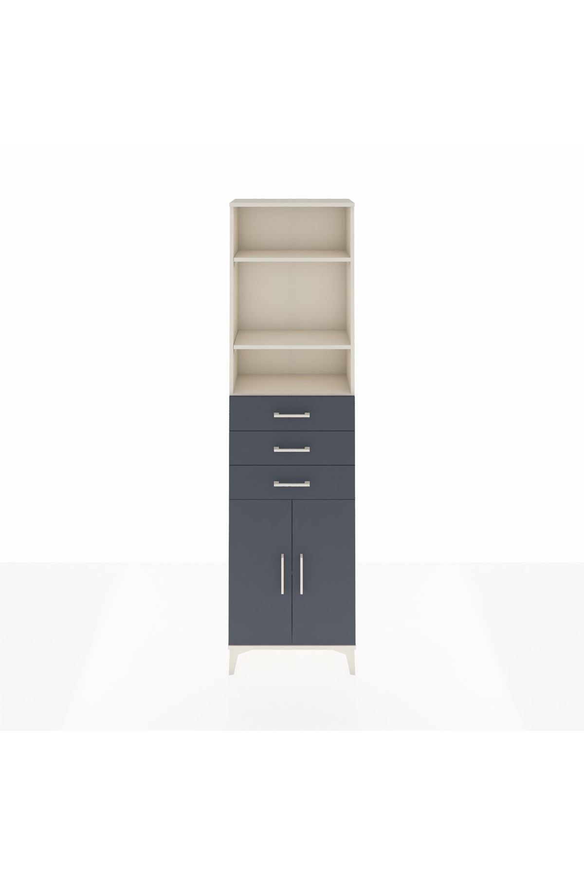 Arges Dolap 4 Raflı 3 Çekmeceli 2 Kapaklı 60x30x221 - S29M214V2A