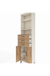Arges Dolap 4 Raflı 3 Çekmeceli 2 Kapaklı 60x30x221 - S29M214V3A