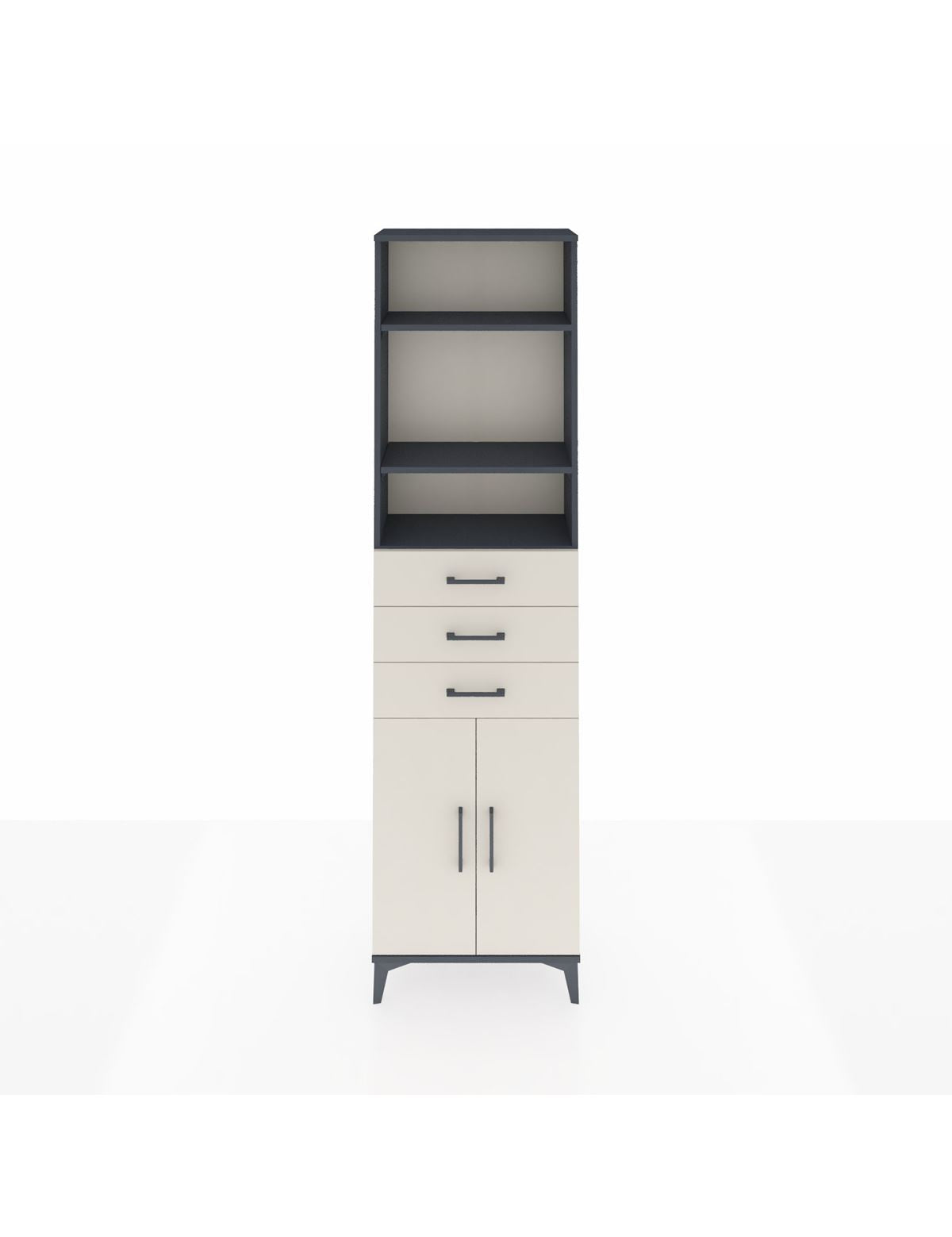 Arges Dolap 4 Raflı 3 Çekmeceli 2 Kapaklı 60x30x221 - S29M214V4A