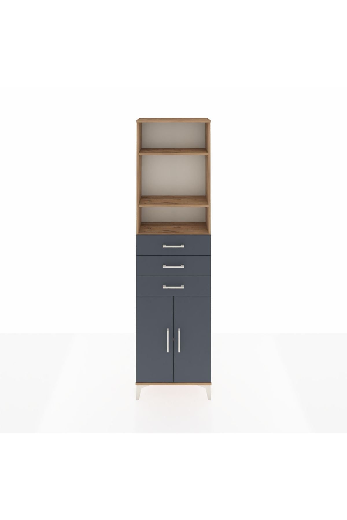 Arges Dolap 4 Raflı 3 Çekmeceli 2 Kapaklı 60x30x221 - S29M214V8A