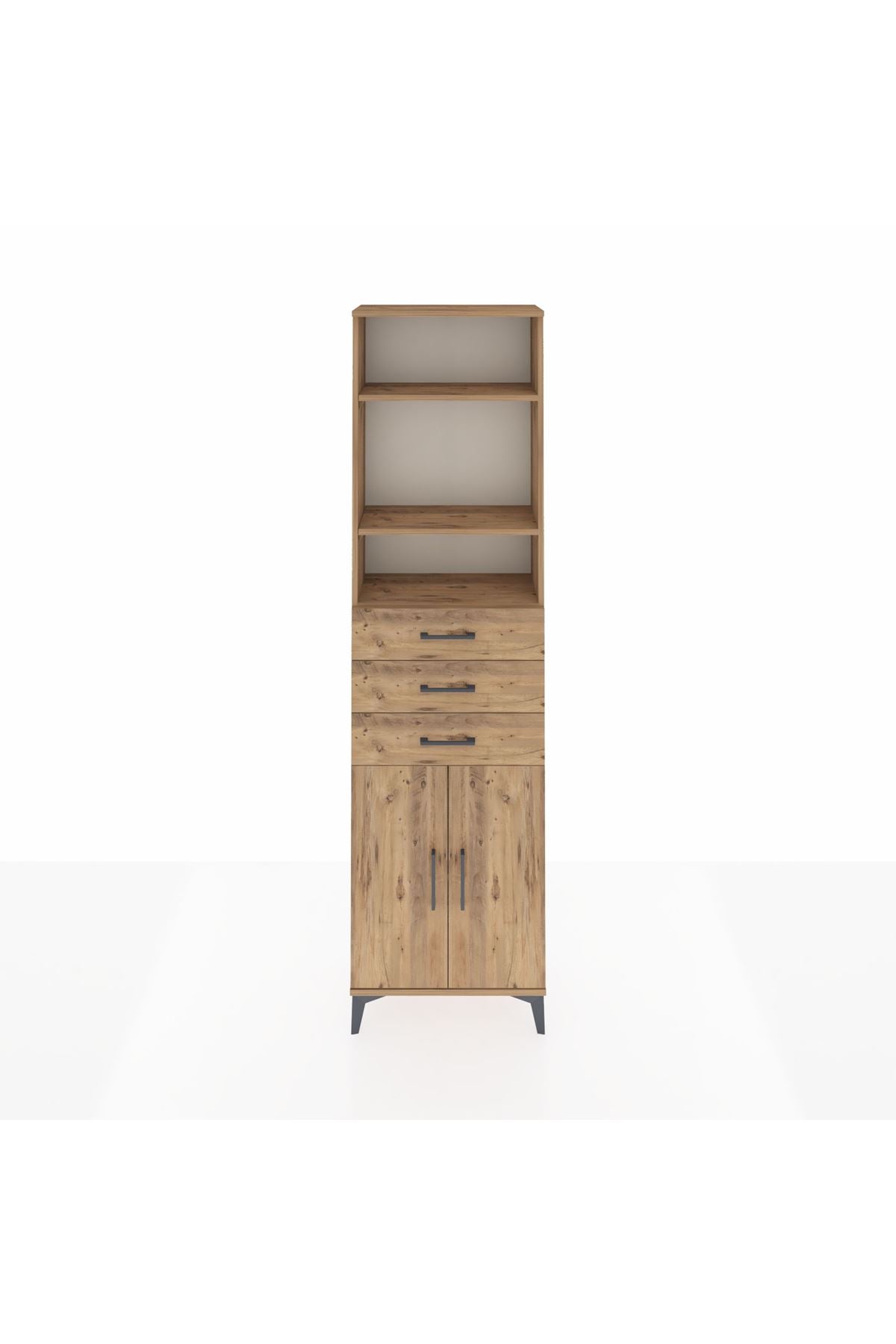 Arges Dolap 4 Raflı 3 Çekmeceli 2 Kapaklı 60x30x221 - S29M214V9A