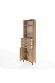 Arges Dolap 4 Raflı 3 Çekmeceli 2 Kapaklı 60x30x221 - S29M214V9A