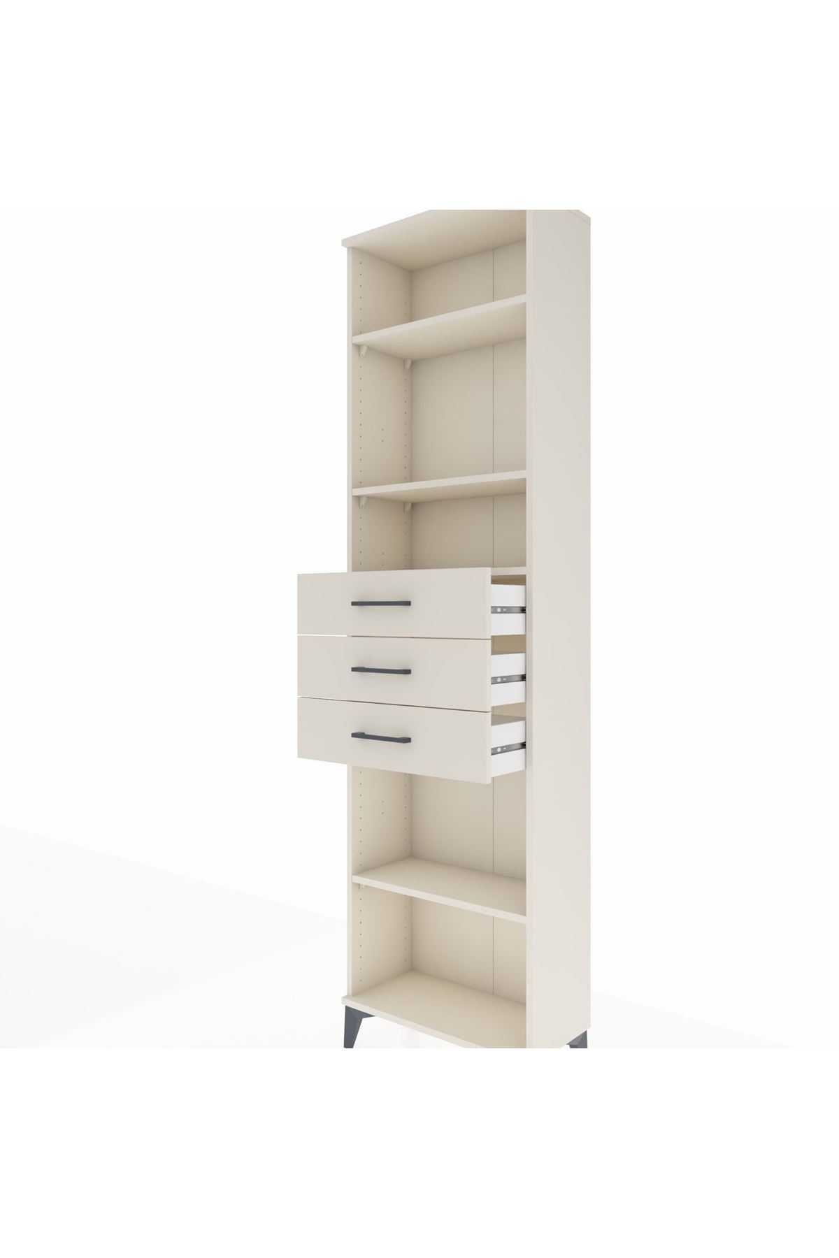 Arges Dolap 4 Raflı 3 Çekmeceli 60x30x221 - S29M215V1A