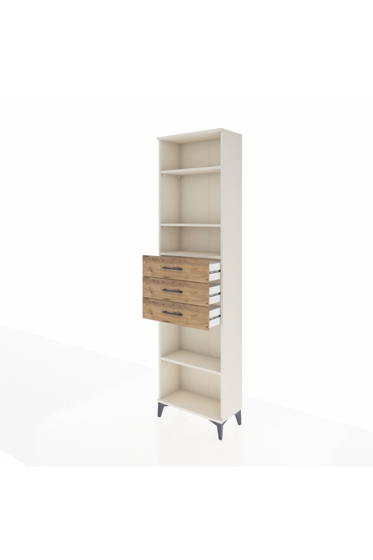 Arges Dolap 4 Raflı 3 Çekmeceli 60x30x221 - S29M215V3A