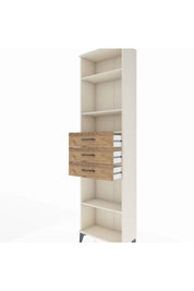 Arges Dolap 4 Raflı 3 Çekmeceli 60x30x221 - S29M215V3A
