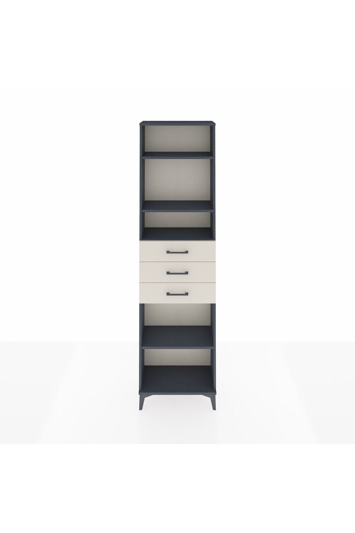 Arges Dolap 4 Raflı 3 Çekmeceli 60x30x221 - S29M215V4A