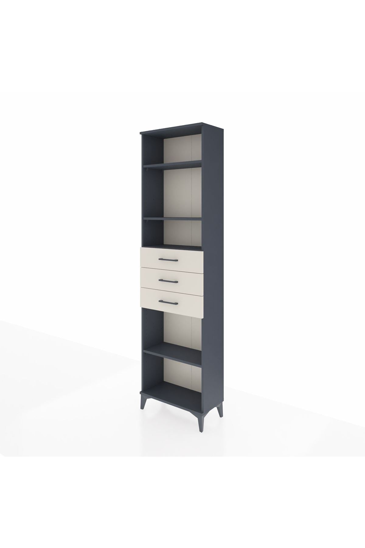 Arges Dolap 4 Raflı 3 Çekmeceli 60x30x221 - S29M215V4A