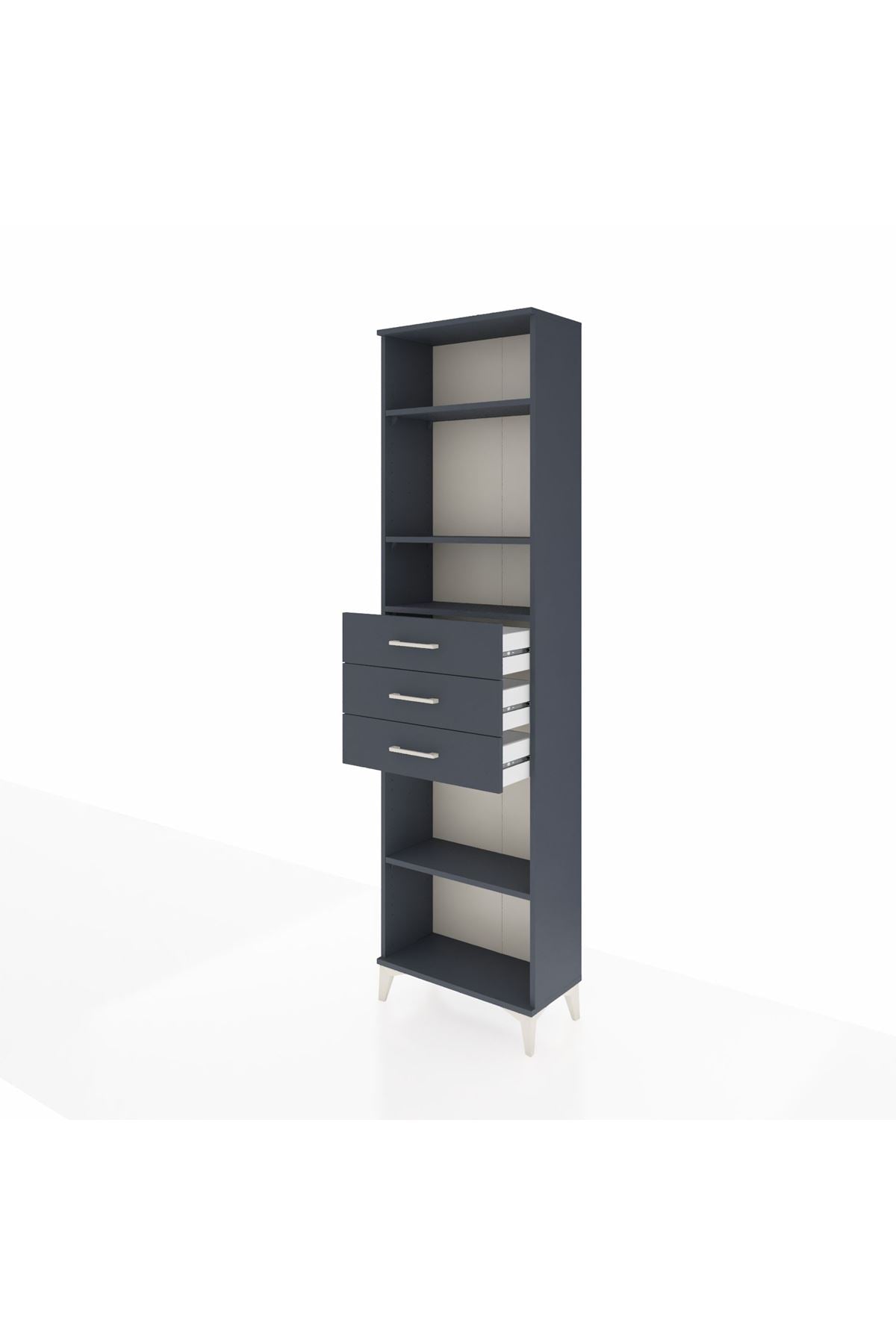 Arges Dolap 4 Raflı 3 Çekmeceli 60x30x221 - S29M215V5A