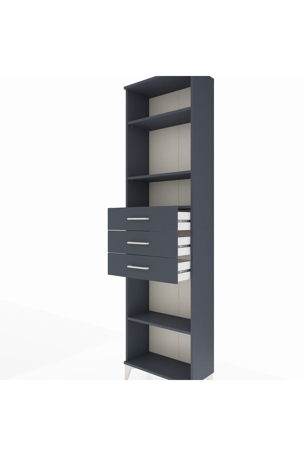 Arges Dolap 4 Raflı 3 Çekmeceli 60x30x221 - S29M215V5A