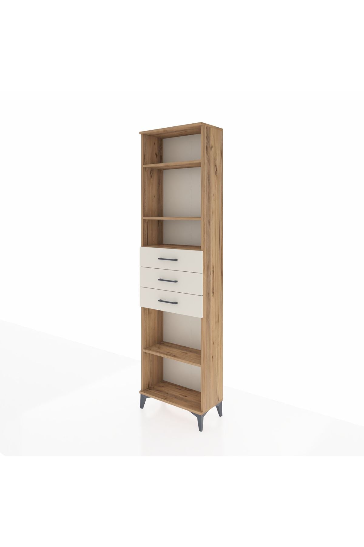 Arges Dolap 4 Raflı 3 Çekmeceli 60x30x221 - S29M215V7A