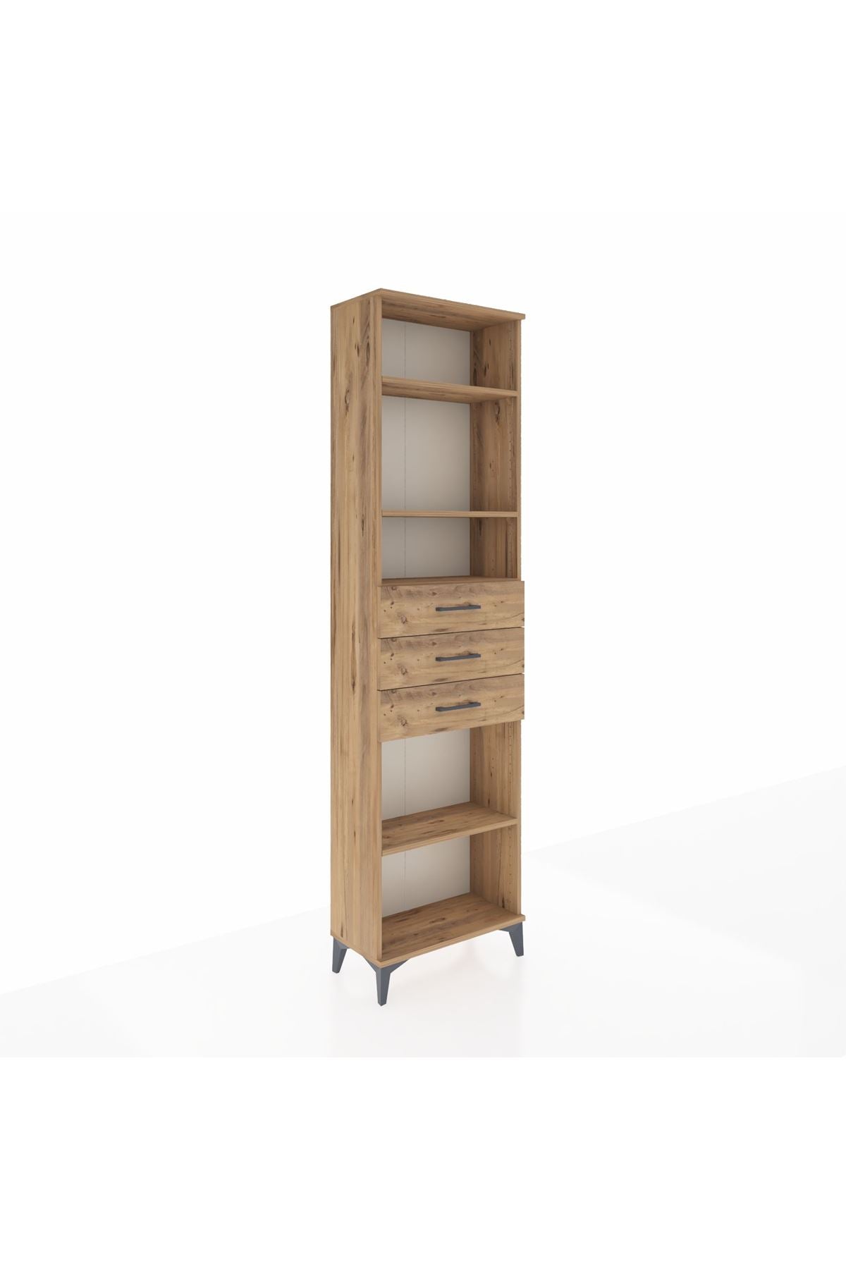 Arges Dolap 4 Raflı 3 Çekmeceli 60x30x221 - S29M215V9A