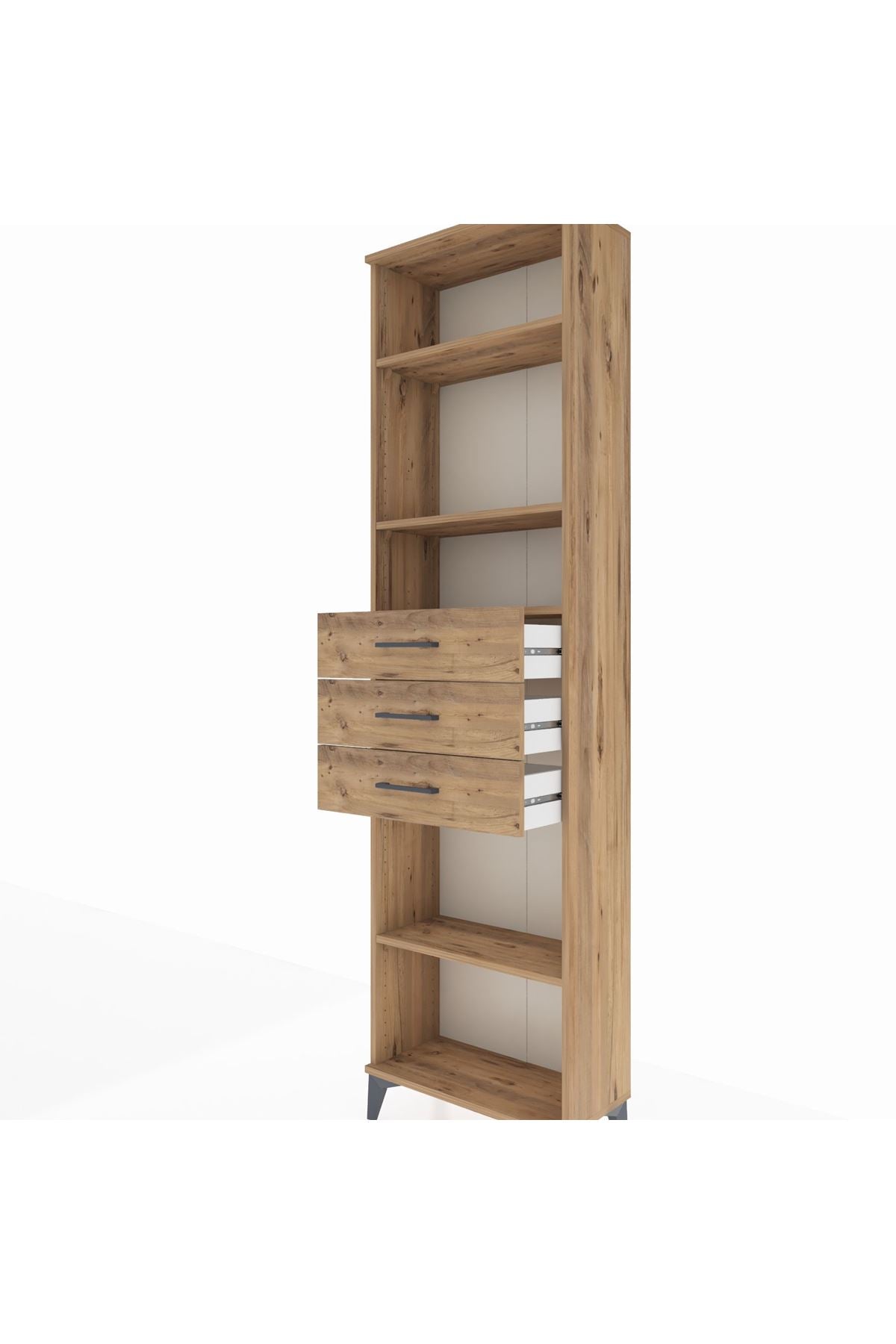 Arges Dolap 4 Raflı 3 Çekmeceli 60x30x221 - S29M215V9A
