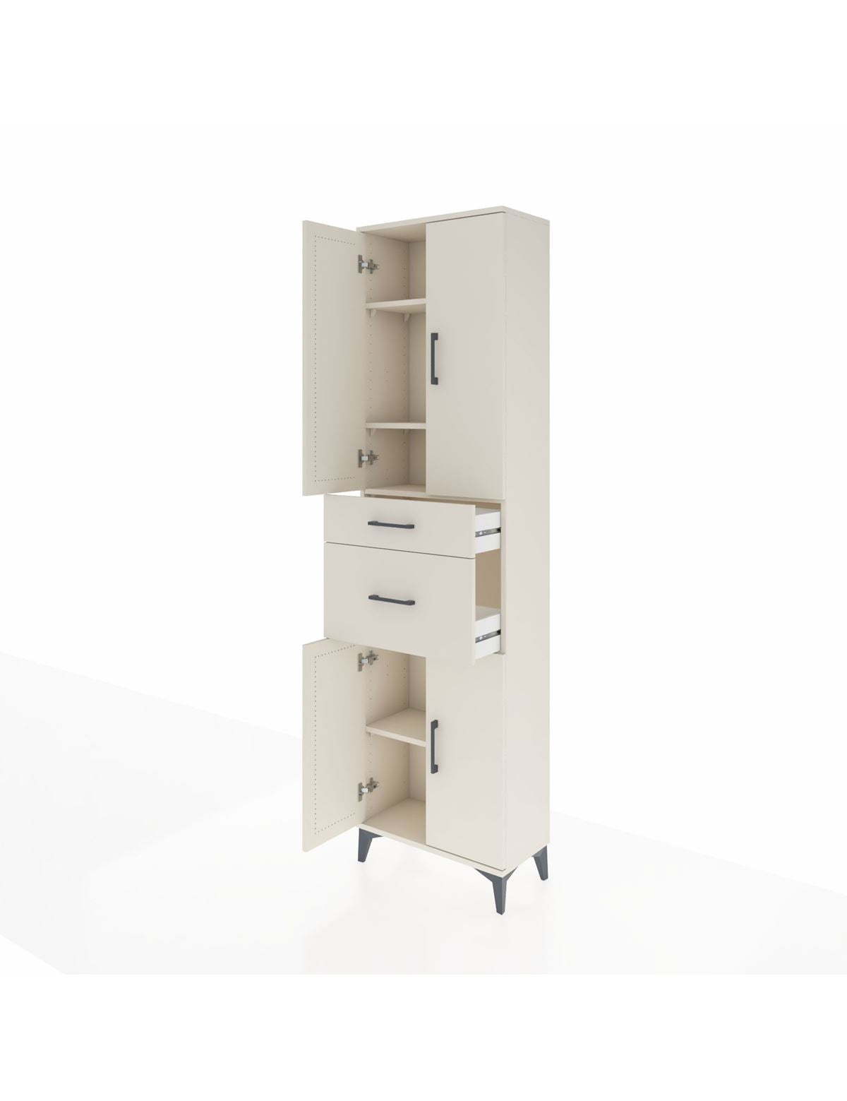 Arges Dolap 4 Raflı 2 Çekmeceli 4 Kapaklı 60x30x221 - S29M216V1A