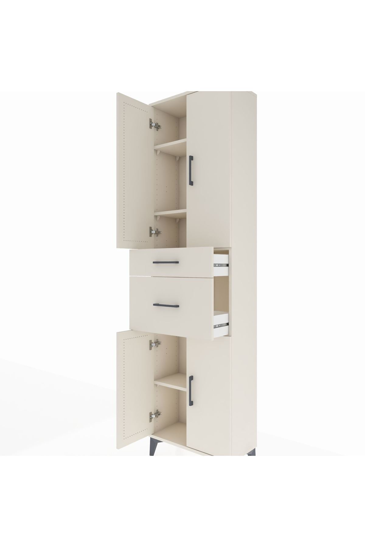 Arges Dolap 4 Raflı 2 Çekmeceli 4 Kapaklı 60x30x221 - S29M216V1A