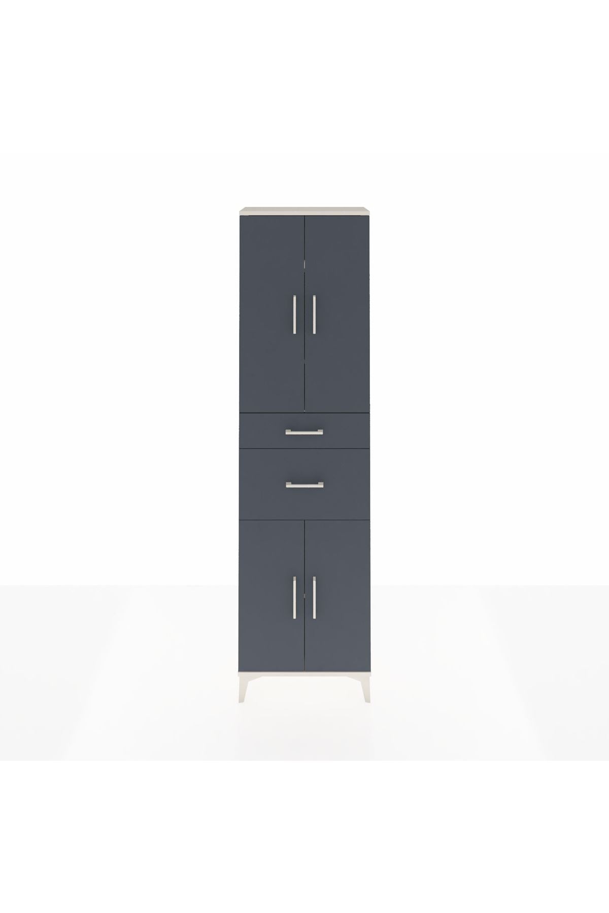 Arges Dolap 4 Raflı 2 Çekmeceli 4 Kapaklı 60x30x221 - S29M216V2A