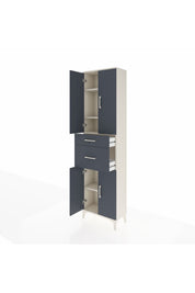 Arges Dolap 4 Raflı 2 Çekmeceli 4 Kapaklı 60x30x221 - S29M216V2A