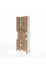 Arges Dolap 4 Raflı 2 Çekmeceli 4 Kapaklı 60x30x221 - S29M216V3A