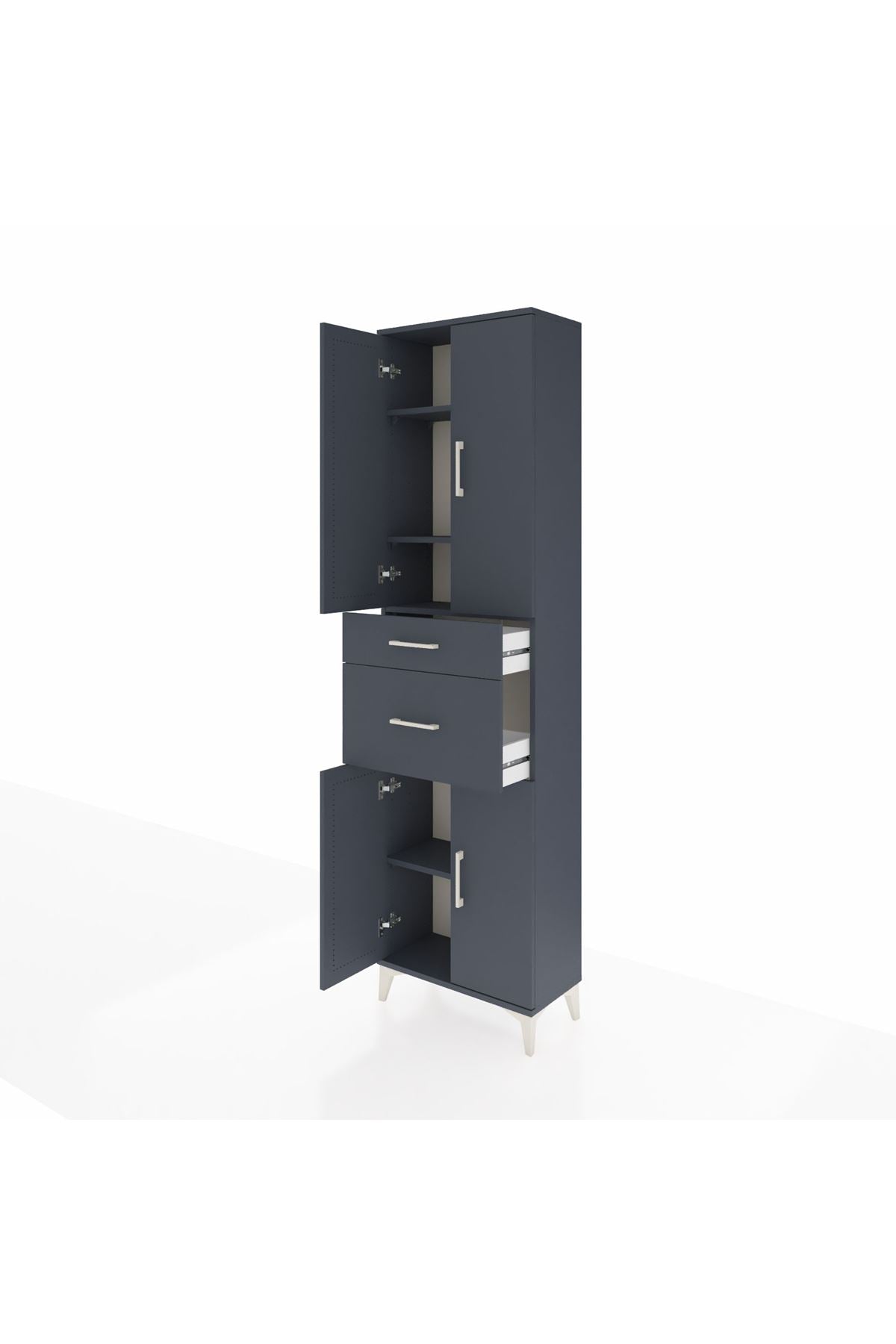 Arges Dolap 4 Raflı 2 Çekmeceli 4 Kapaklı 60x30x221 - S29M216V5A