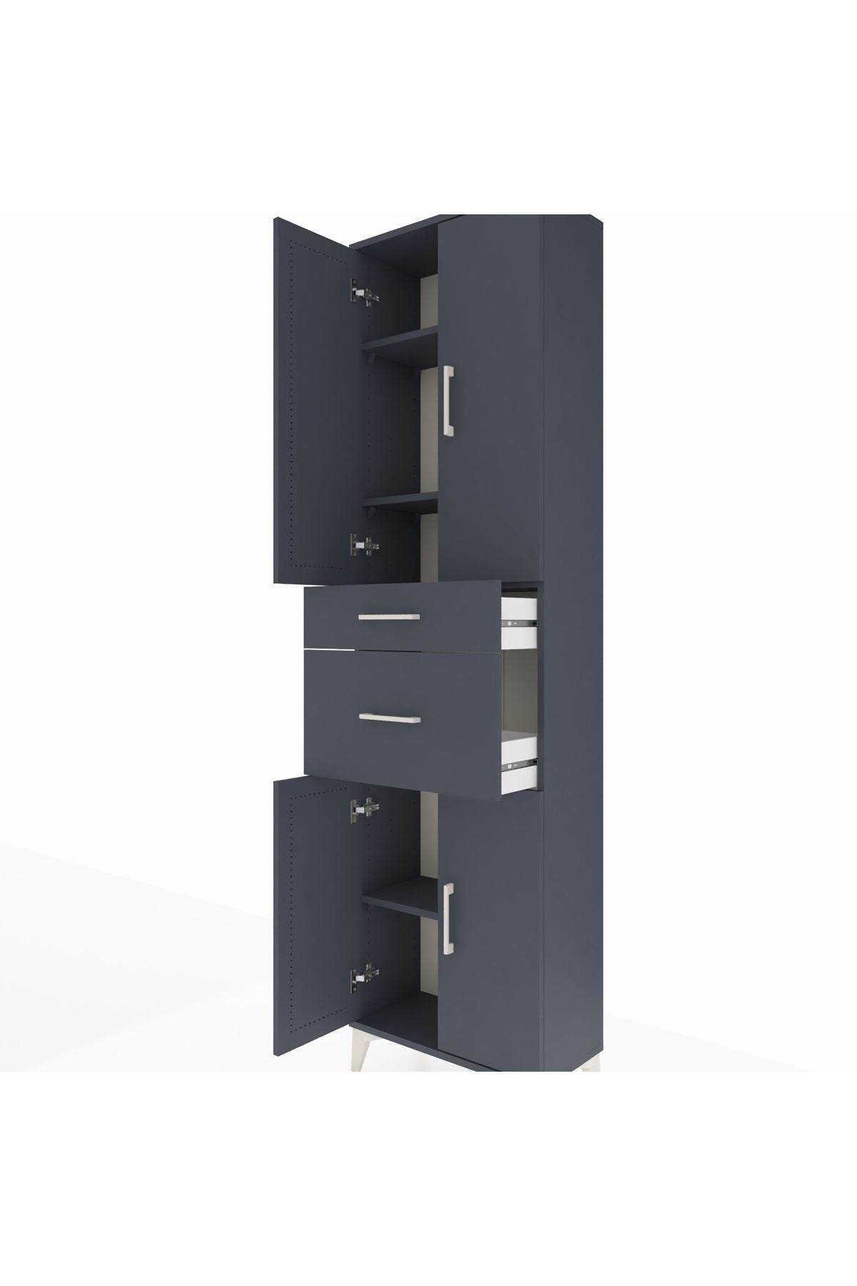 Arges Dolap 4 Raflı 2 Çekmeceli 4 Kapaklı 60x30x221 - S29M216V5A
