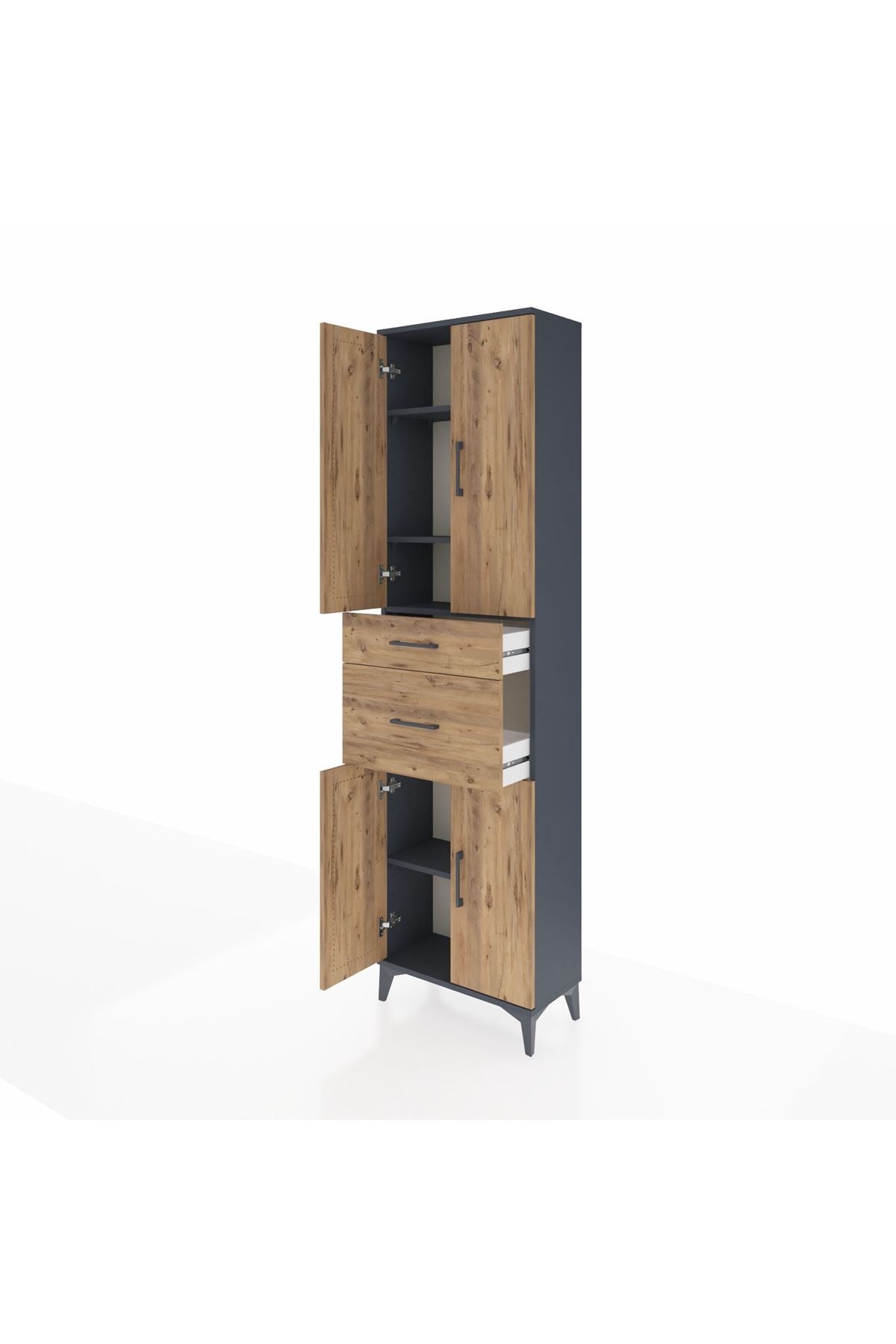 Arges Dolap 4 Raflı 2 Çekmeceli 4 Kapaklı 60x30x221 - S29M216V6A