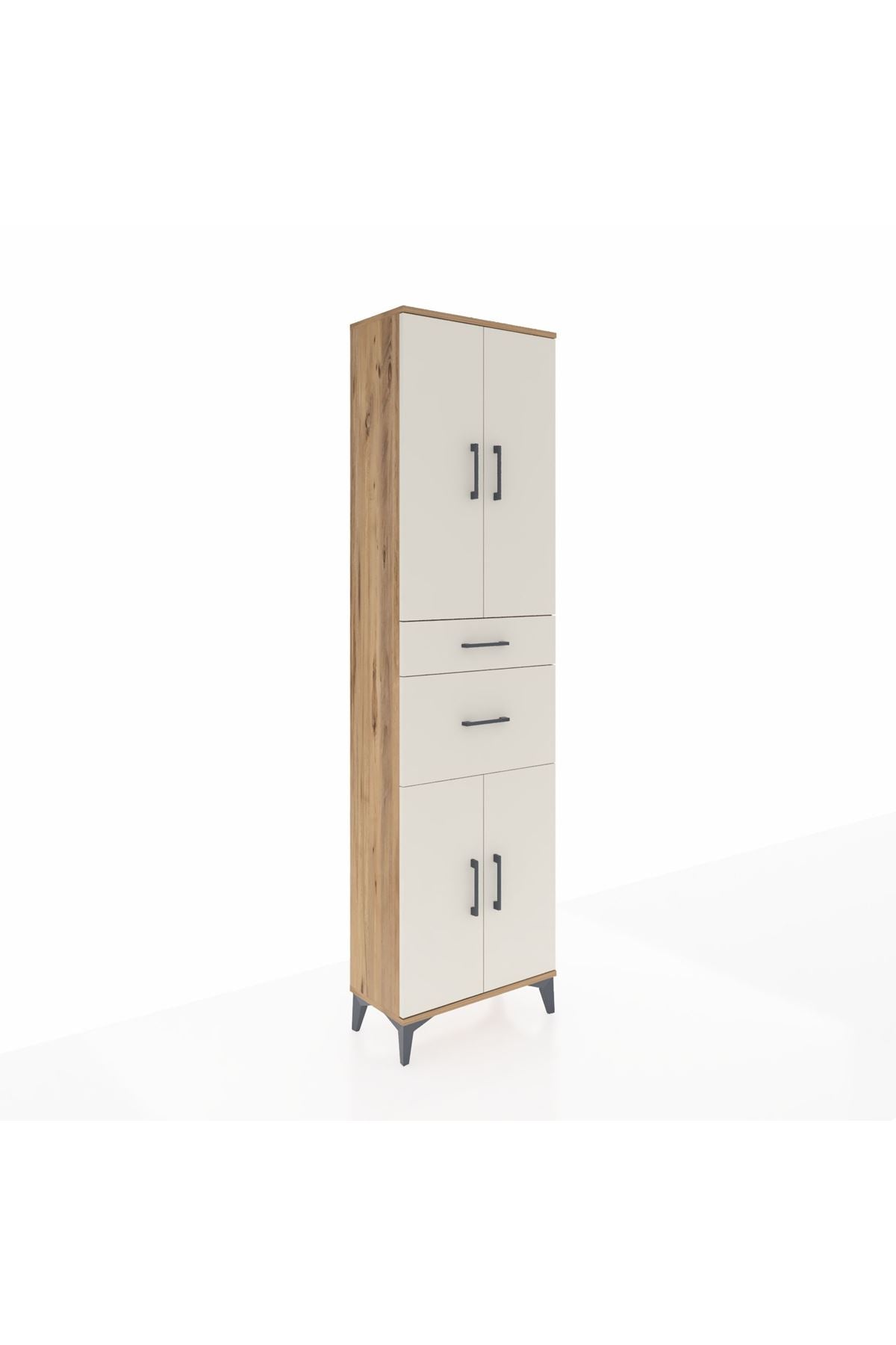 Arges Dolap 4 Raflı 2 Çekmeceli 4 Kapaklı 60x30x221 - S29M216V7A