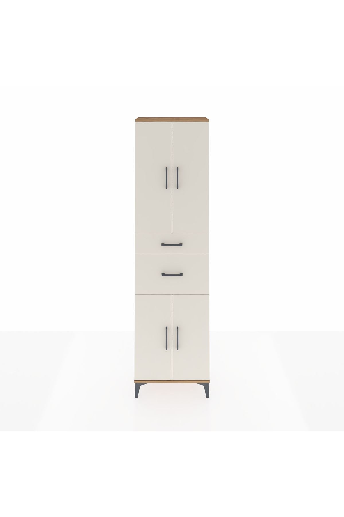 Arges Dolap 4 Raflı 2 Çekmeceli 4 Kapaklı 60x30x221 - S29M216V7A