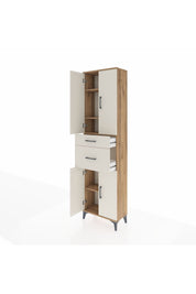 Arges Dolap 4 Raflı 2 Çekmeceli 4 Kapaklı 60x30x221 - S29M216V7A
