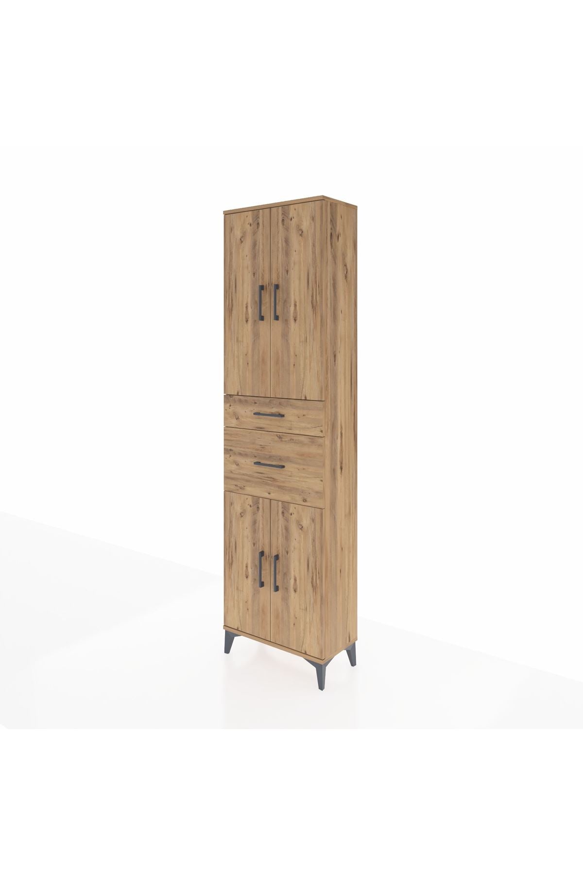 Arges Dolap 4 Raflı 2 Çekmeceli 4 Kapaklı 60x30x221 - S29M216V9A