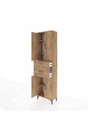 Arges Dolap 4 Raflı 2 Çekmeceli 4 Kapaklı 60x30x221 - S29M216V9A