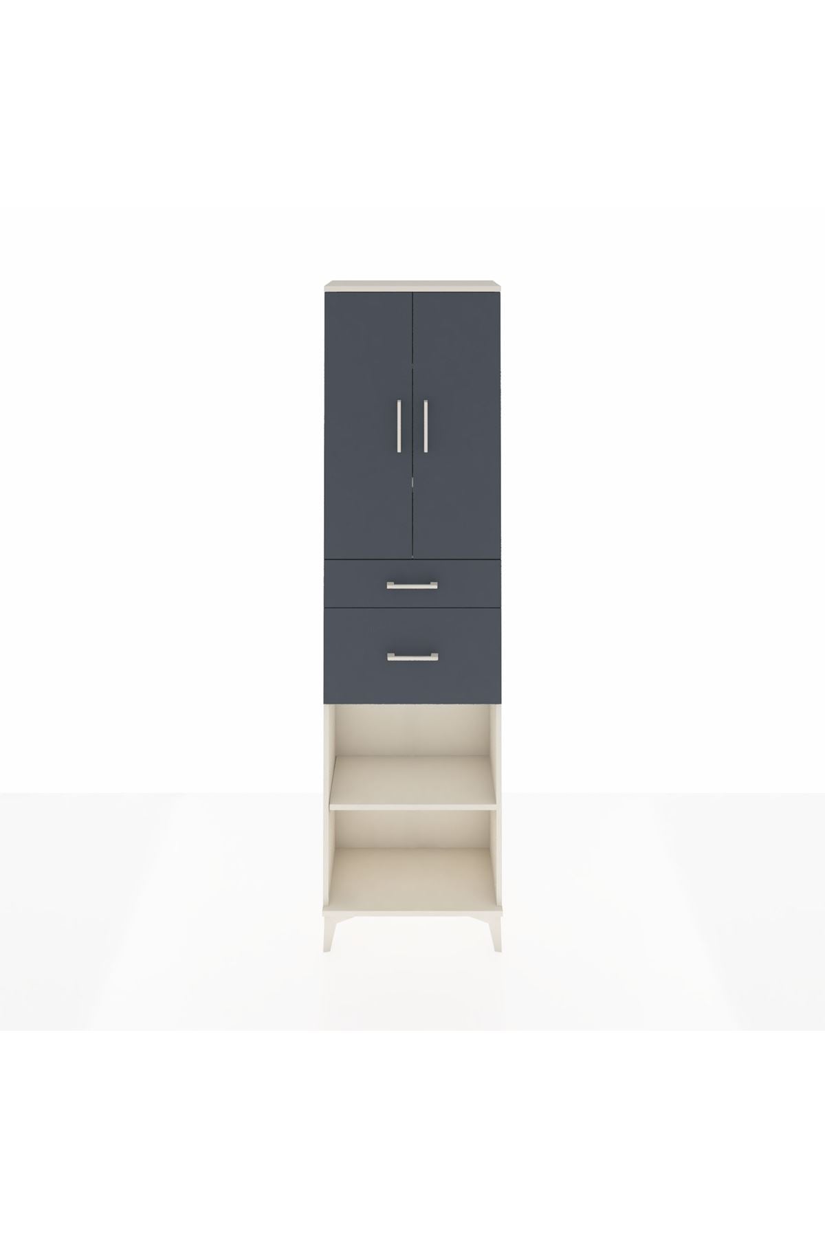 Arges Dolap 4 Raflı 2 Çekmeceli 2 Kapaklı 60x30x221 - S29M217V2A