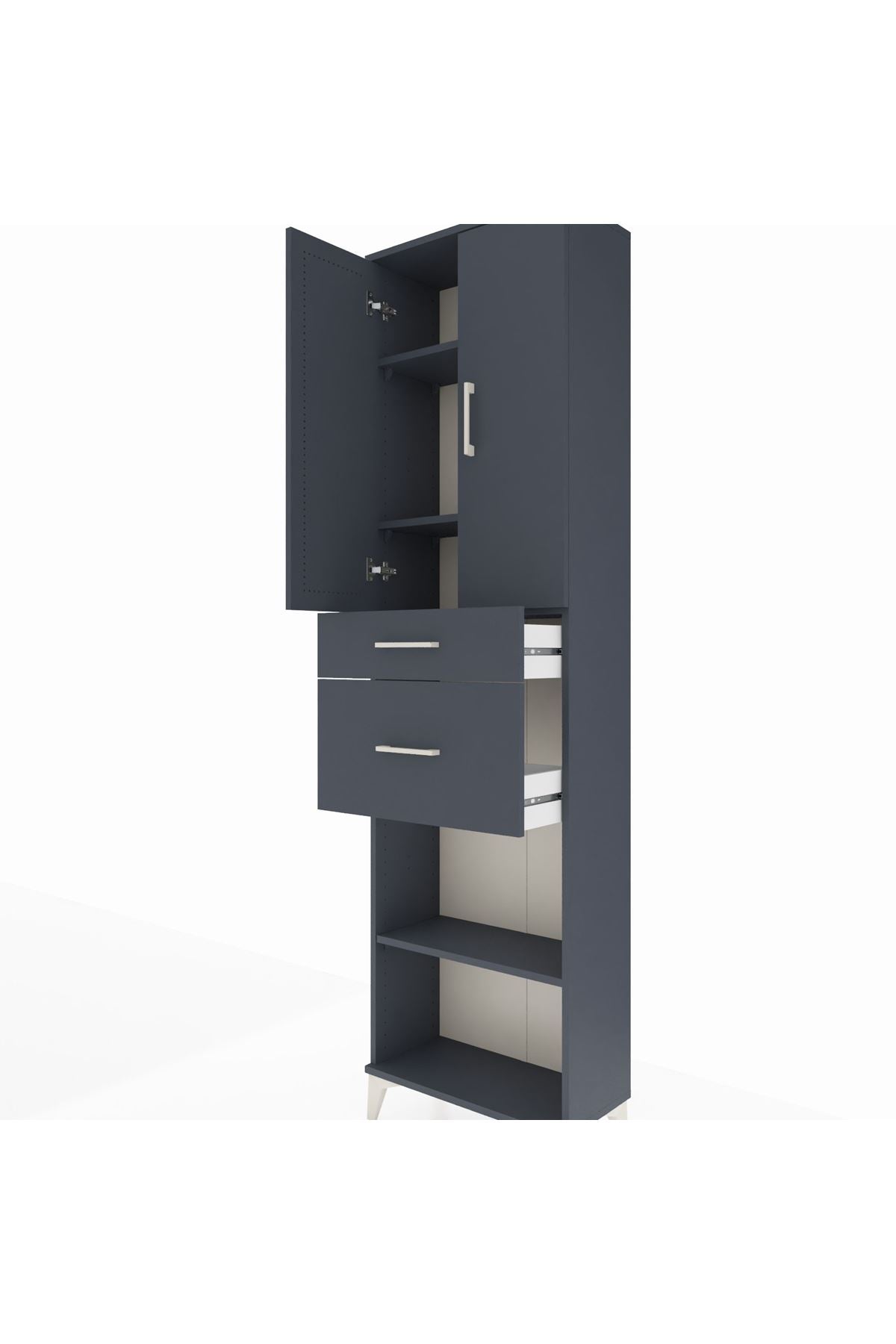 Arges Dolap 4 Raflı 2 Çekmeceli 2 Kapaklı 60x30x221 - S29M217V5A
