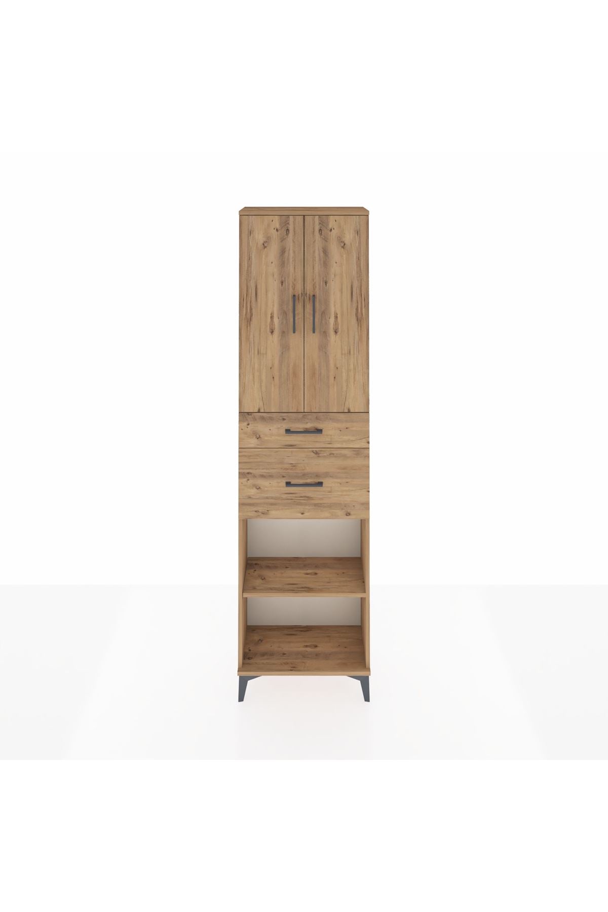 Arges Dolap 4 Raflı 2 Çekmeceli 2 Kapaklı 60x30x221 - S29M217V9A