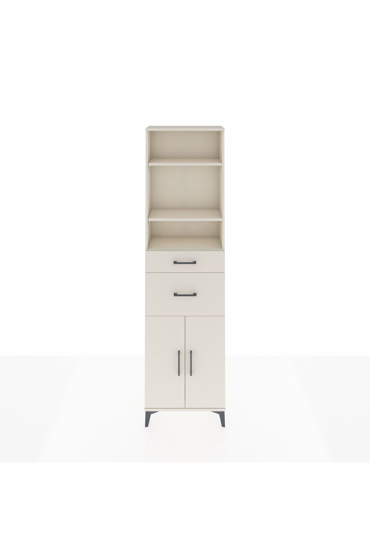 Arges Dolap 4 Raflı 2 Çekmeceli 2 Kapaklı 60x30x221 - S29M218V1A