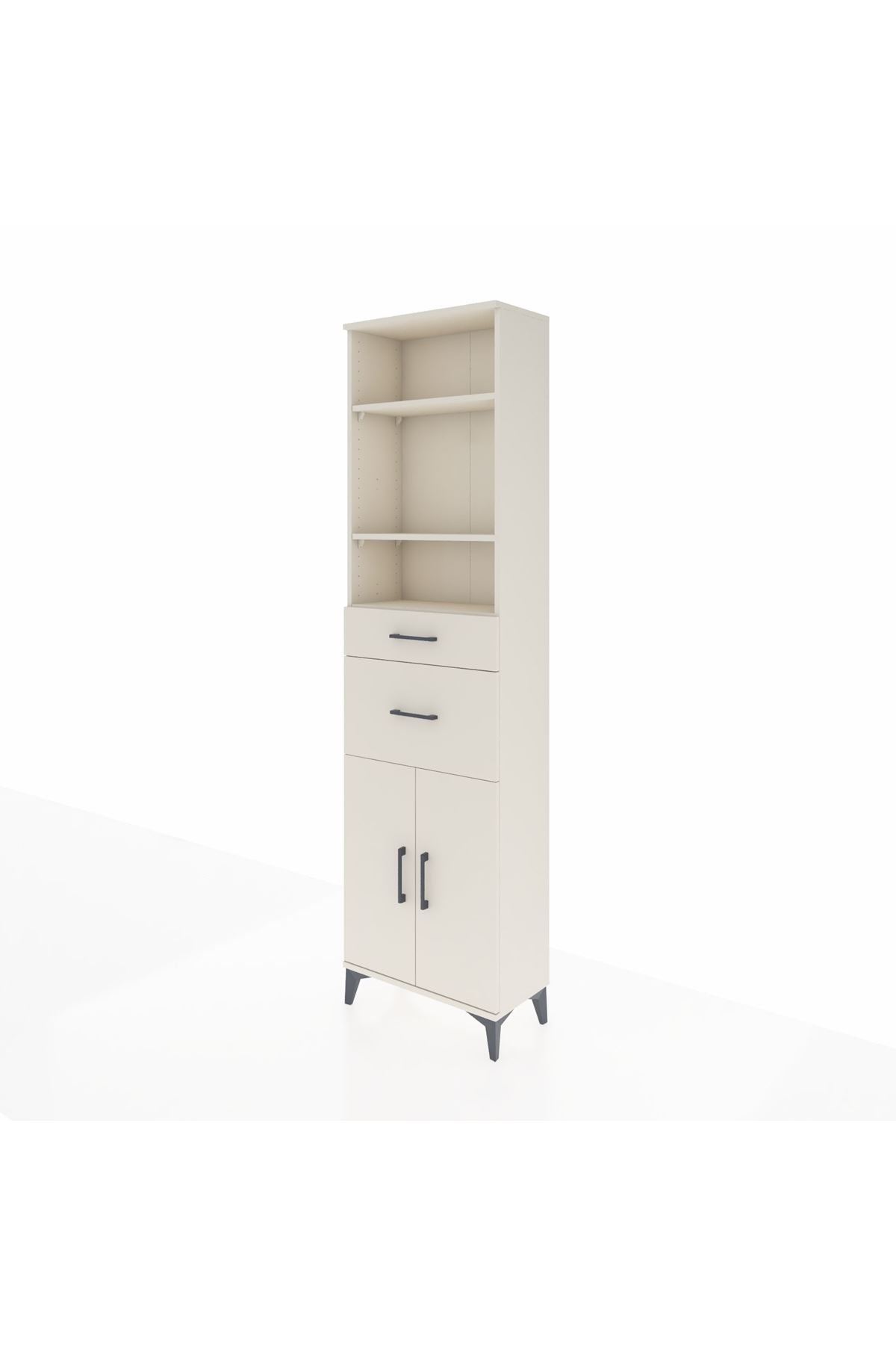 Arges Dolap 4 Raflı 2 Çekmeceli 2 Kapaklı 60x30x221 - S29M218V1A
