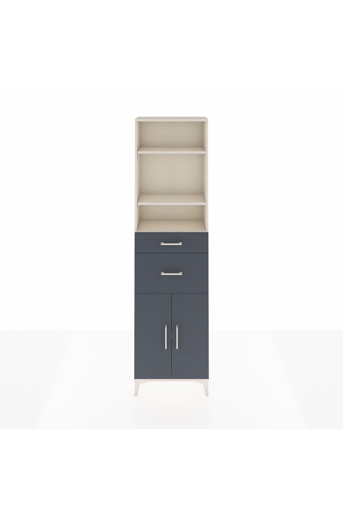 Arges Dolap 4 Raflı 2 Çekmeceli 2 Kapaklı 60x30x221 - S29M218V2A