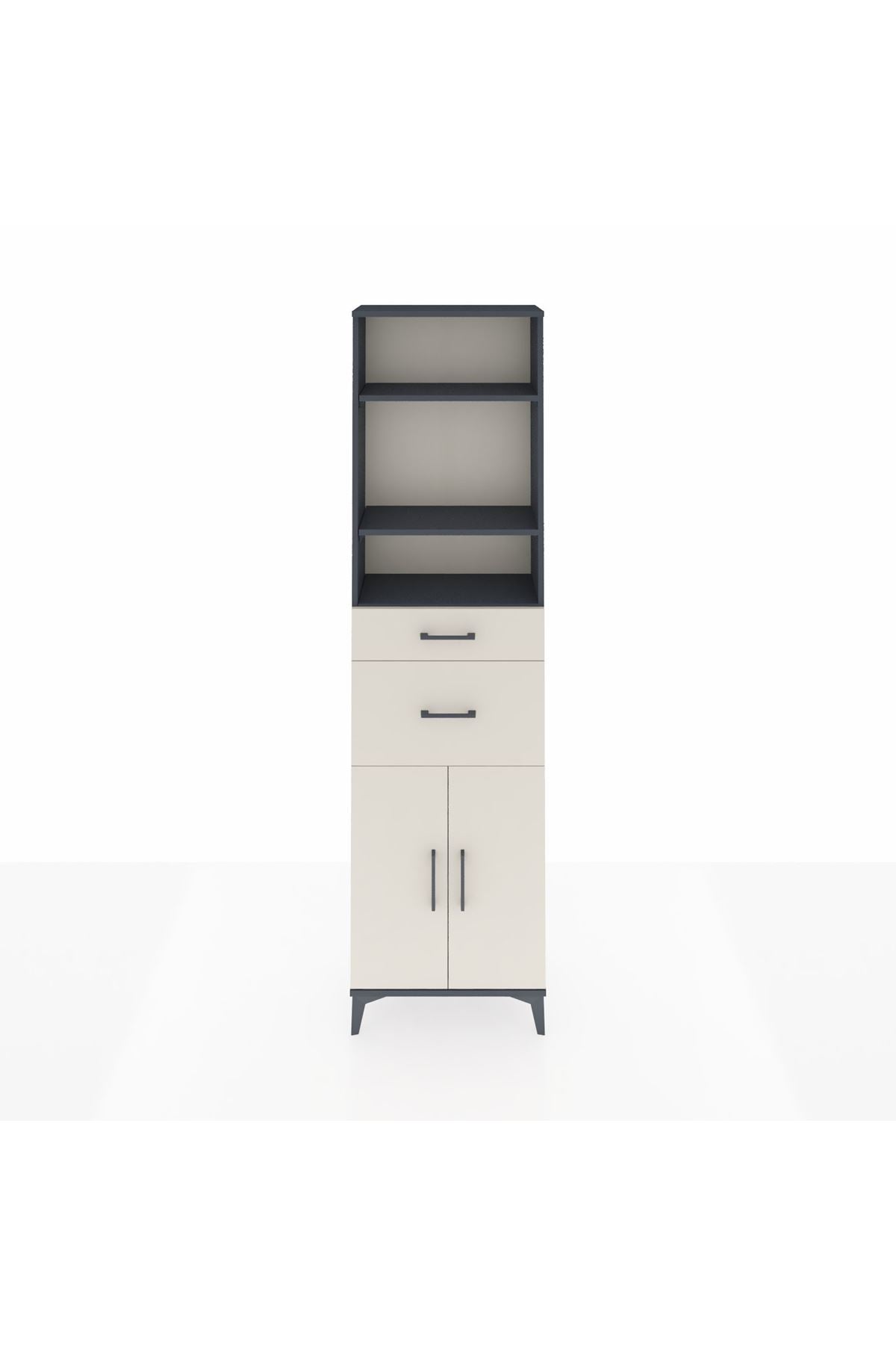 Arges Dolap 4 Raflı 2 Çekmeceli 2 Kapaklı 60x30x221 - S29M218V4A