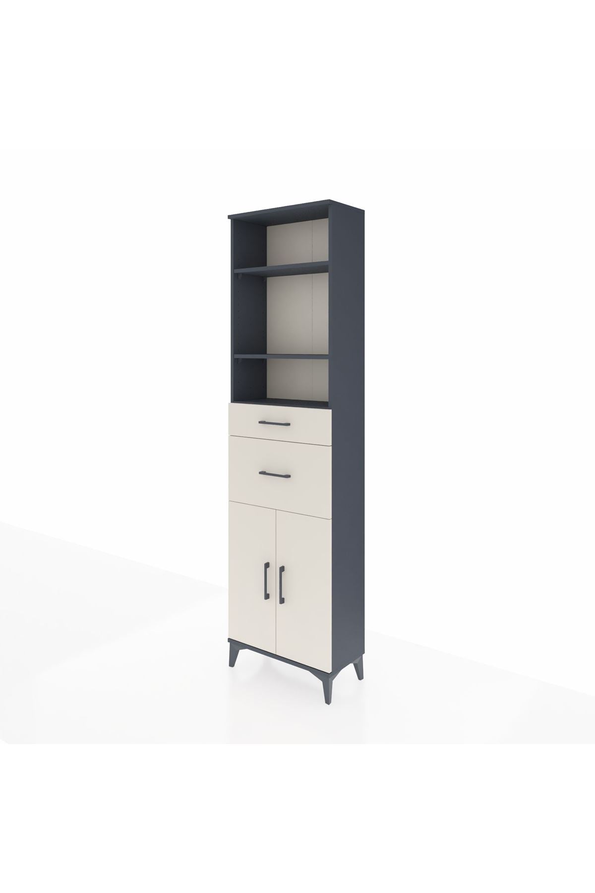 Arges Dolap 4 Raflı 2 Çekmeceli 2 Kapaklı 60x30x221 - S29M218V4A
