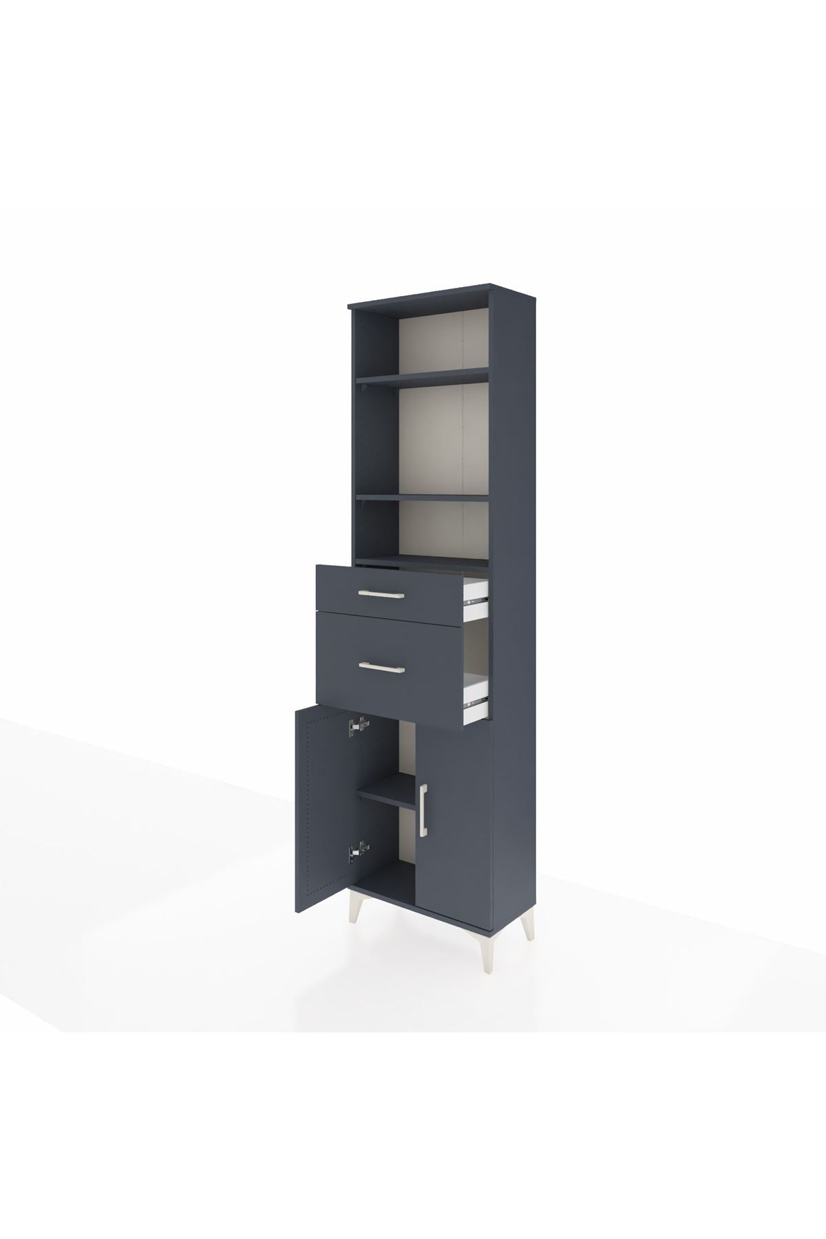 Arges Dolap 4 Raflı 2 Çekmeceli 2 Kapaklı 60x30x221 - S29M218V5A