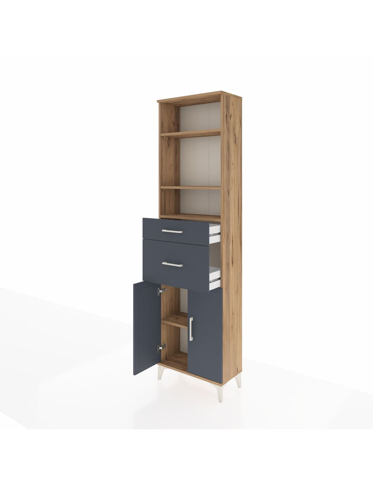 Arges Dolap 4 Raflı 2 Çekmeceli 2 Kapaklı 60x30x221 - S29M218V8A