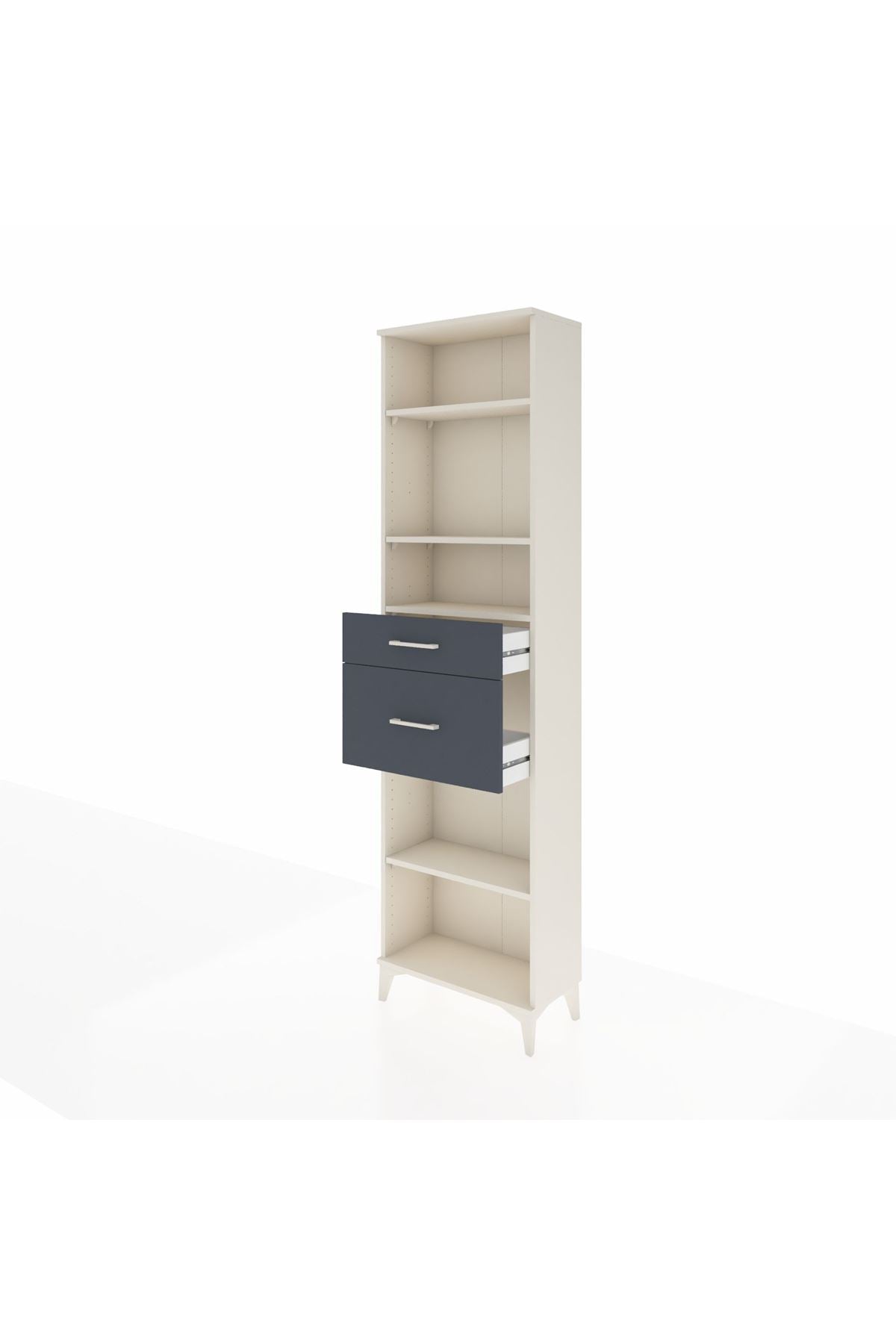 Arges Dolap 4 Raflı 2 Çekmeceli 60x30x221 - S29M219V2A