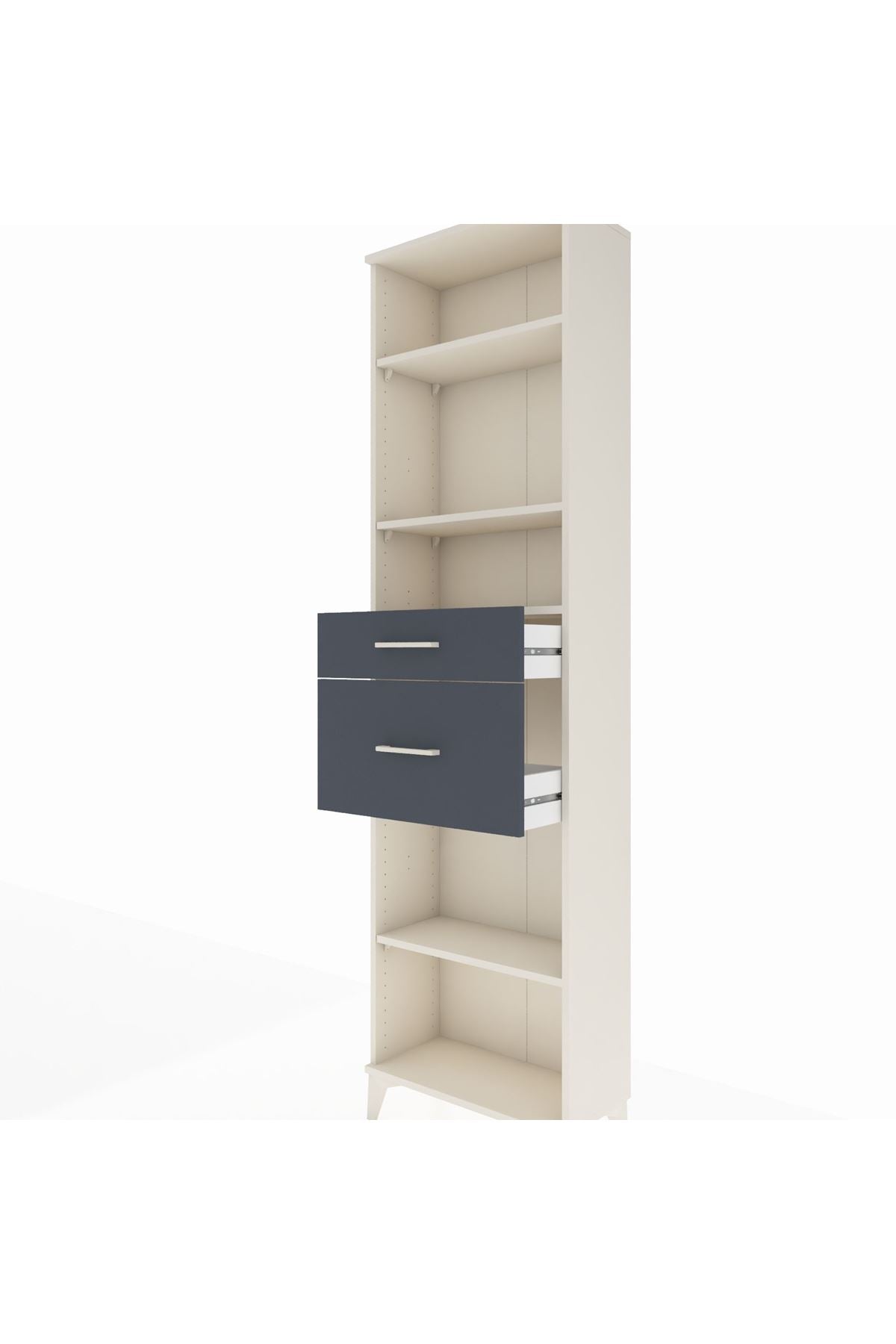 Arges Dolap 4 Raflı 2 Çekmeceli 60x30x221 - S29M219V2A