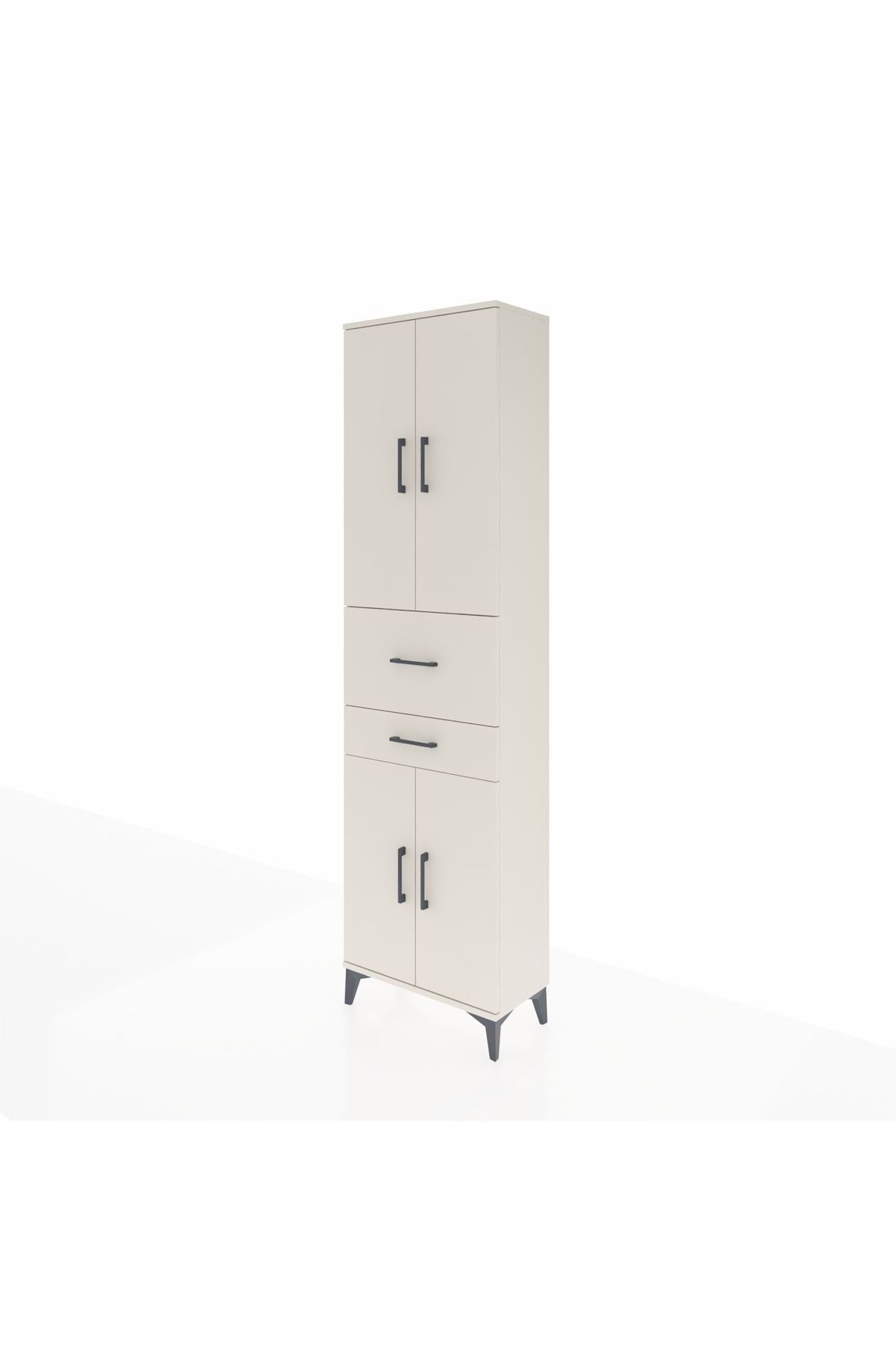 Arges Dolap 4 Raflı 2 Çekmeceli 4 Kapaklı 60x30x221 - S29M220V1A