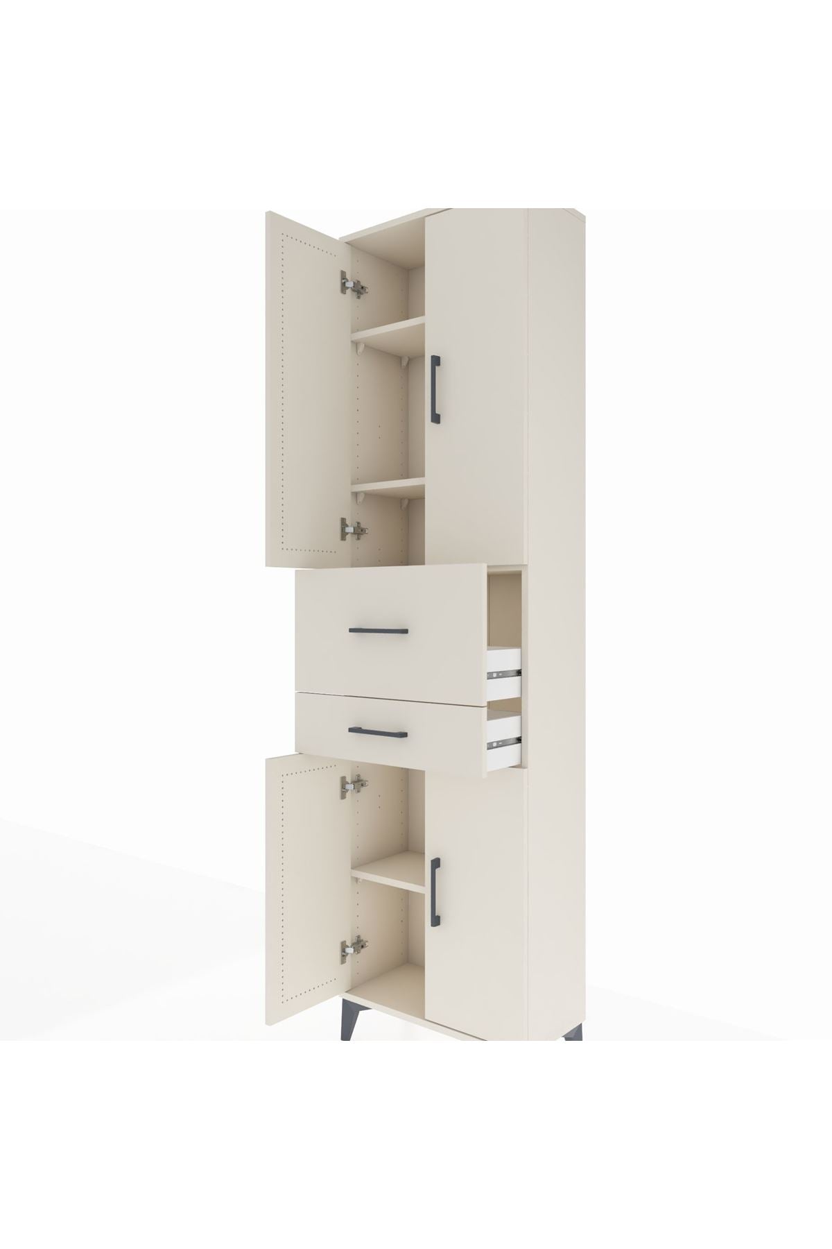 Arges Dolap 4 Raflı 2 Çekmeceli 4 Kapaklı 60x30x221 - S29M220V1A