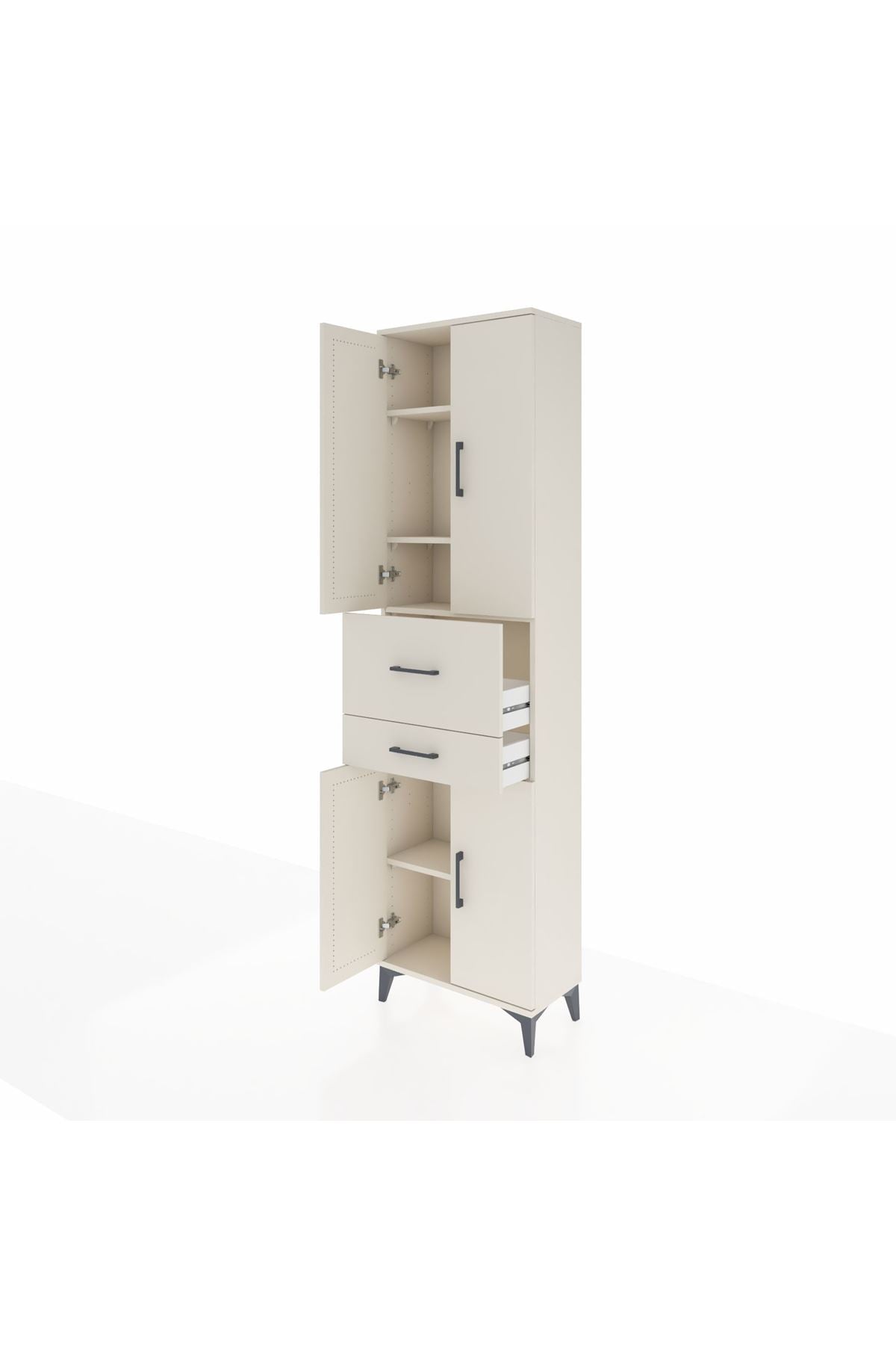 Arges Dolap 4 Raflı 2 Çekmeceli 4 Kapaklı 60x30x221 - S29M220V1A